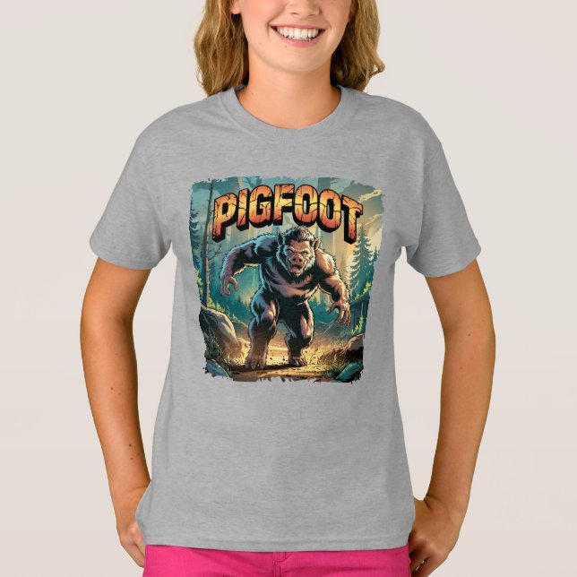 Pigfoot Illustration Combo Creature Funny T-Shirt (Vorderseite)