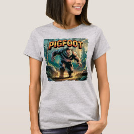 Pigfoot Illustration Combo Creature Funny T-Shirt