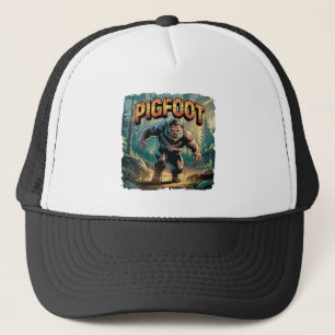 Pigfoot Illustration Combo Creature Funny Truckerkappe
