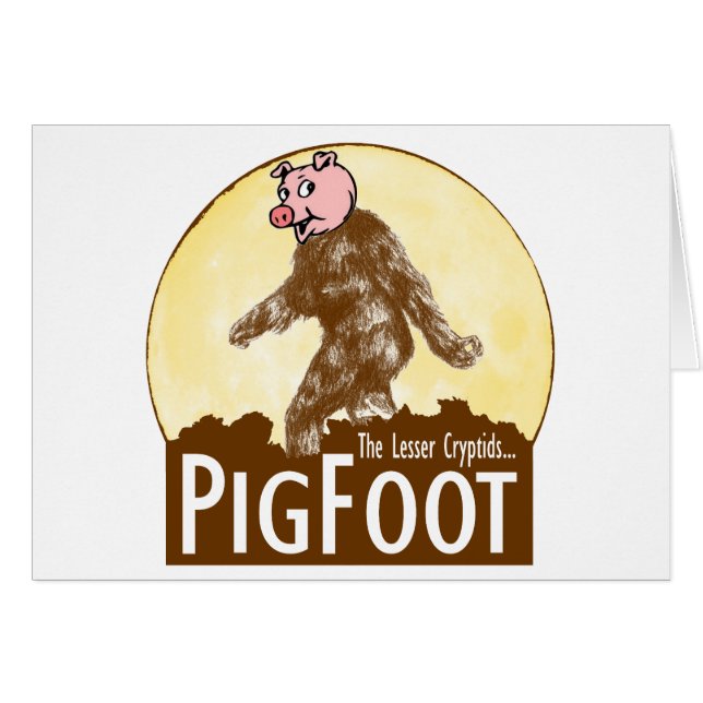 PIGFOOT wenig das Cryptid - lustiges Sasquatch (Vorderseite (Horizontal))