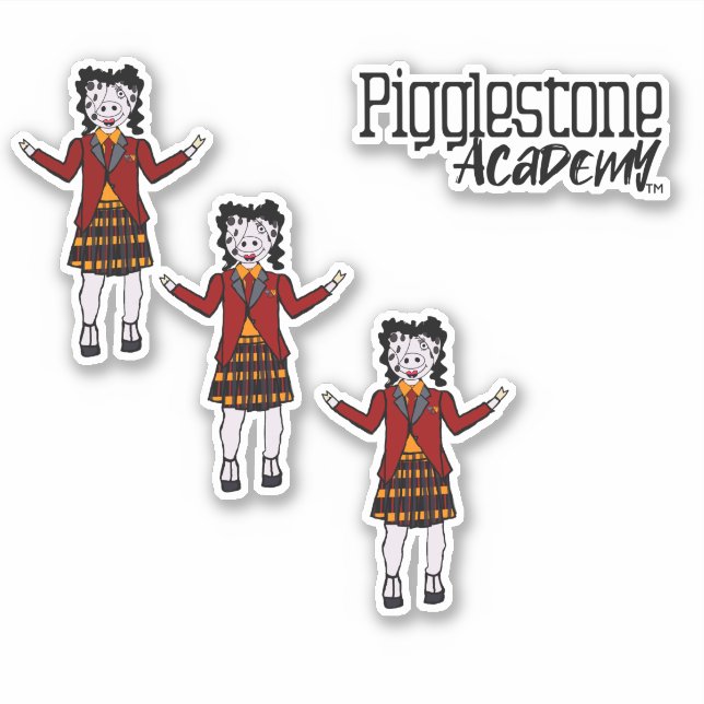 Pigglestone Academy Class Pig 6 Sticker (Vorderseite)