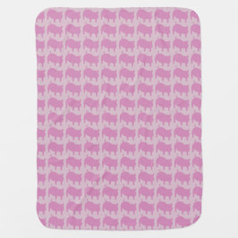 Piggly Wiggly Lila Pink Baby Blanket Babydecke