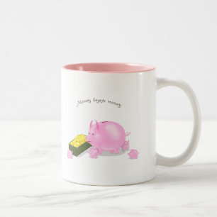Piggy Bank Family Zweifarbige Tasse
