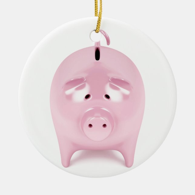 Piggy Bank Keramikornament (Vorne)
