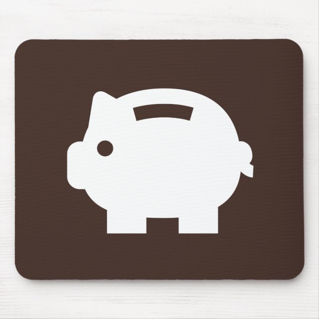 Piggy Bank-Piktogramm Mousepad (Vorne)