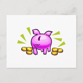 Piggy Bank Postkarte