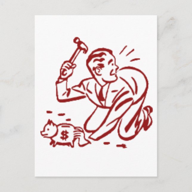 piggy bank postkarte (Vorderseite)