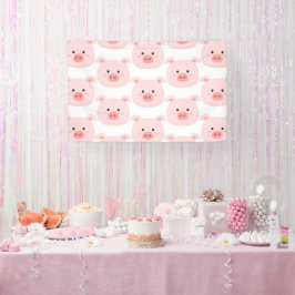 Piggy Birthday Kids Art Banner