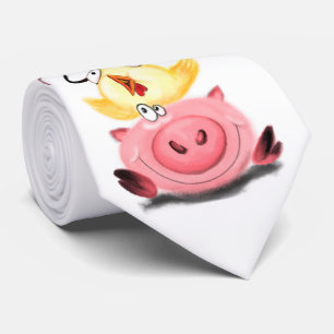 Piggy Chick and Mouse Friends Neck Tie Spaß Krawatte