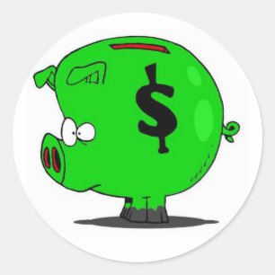 Piggy Collection Runder Aufkleber