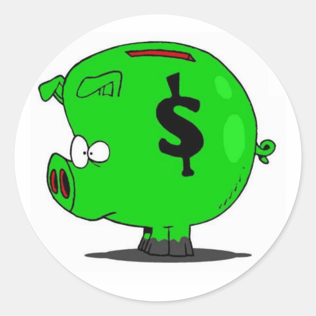 Piggy Collection Runder Aufkleber (Vorderseite)
