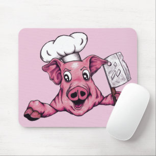 Piggy, der hamsterliche manische Cartoon-Schweine- Mousepad