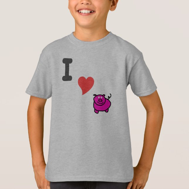 piggy Liebe T-Shirt (Vorderseite)