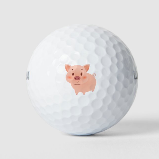 Piggy Niedlich Golfball (Vorderseite)