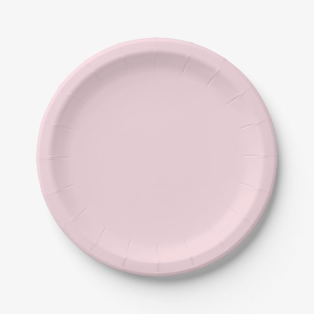Piggy Pink Solid Color Pappteller (Vorderseite)
