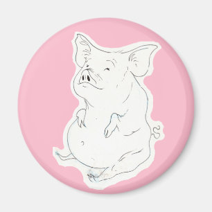 Piggy Porker Fat Pig Magnet
