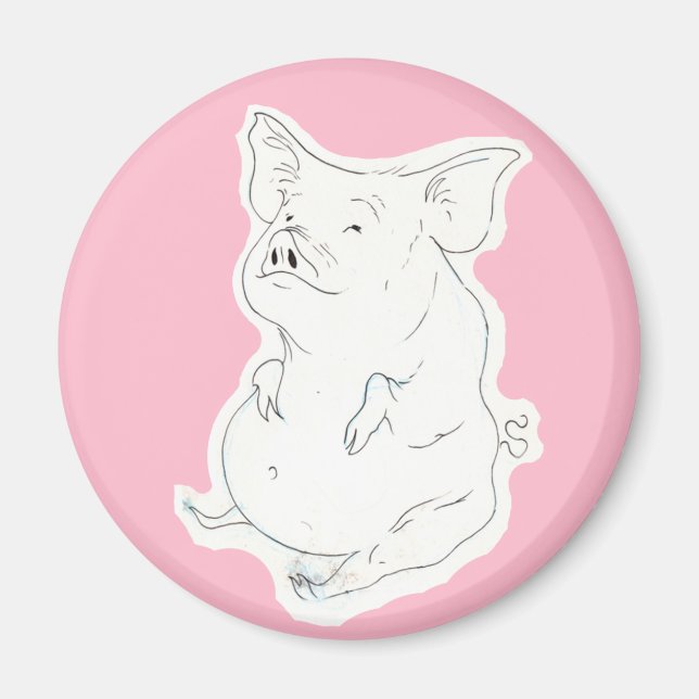 Piggy Porker Fat Pig Magnet (Vorne)