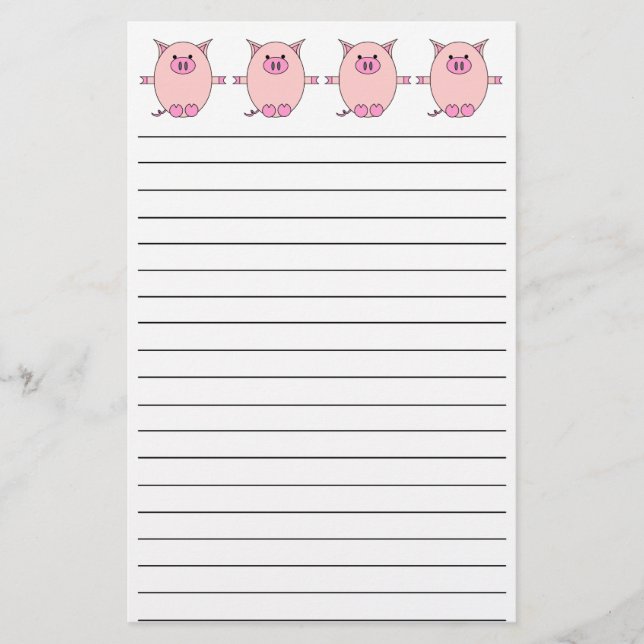 Piggy Power-Briefpapier Briefpapier (Vorderseite)