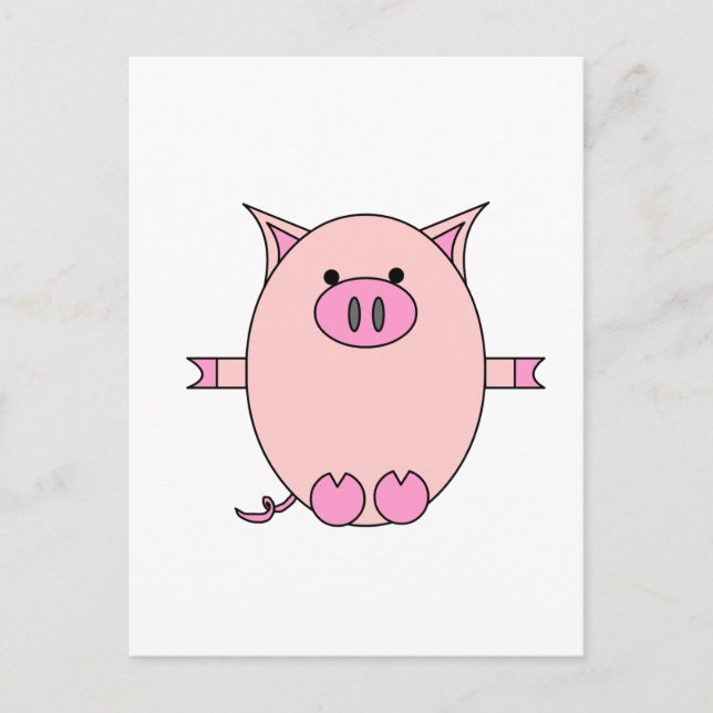 Piggy Power Postkarte (Vorderseite)