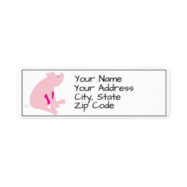 Piggy Return Address Label (Vorne)