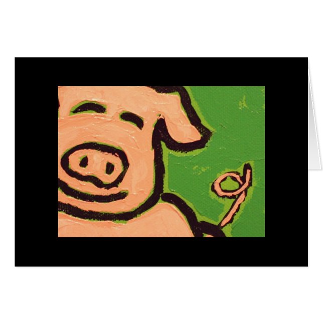 piggy Spaßkarte (Vorderseite (Horizontal))