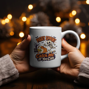 Piggy Sprint Halloween Skelett Chase Meerschwein Zweifarbige Tasse