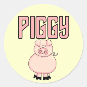 Piggy T - Shirt und Geschenke Runder Aufkleber