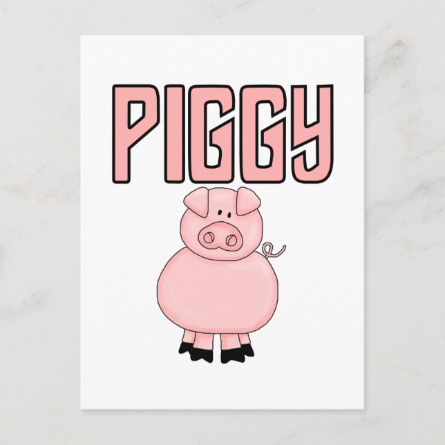 Piggy T - Shirts und Geschenke Postkarte (Vorderseite)