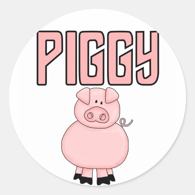 Piggy T - Shirts und Geschenke Runder Aufkleber (Vorderseite)