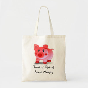 Piggy Zeit, irgendeine Geldtasche auszugeben Tragetasche