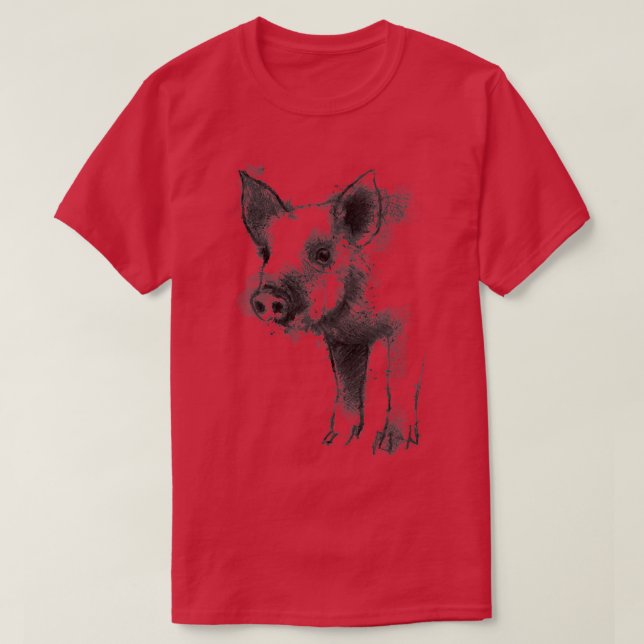 Piglet motif , Schweinehuhn, lustiges Geschenk Pre T-Shirt (Design vorne)