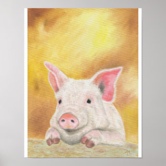 Piglet print 11"x14" poster