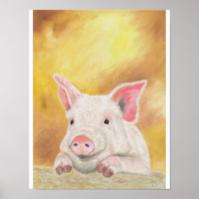 Piglet print 11"x14" poster (Vorne)
