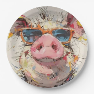 Piglet Throw Pilze Pappteller