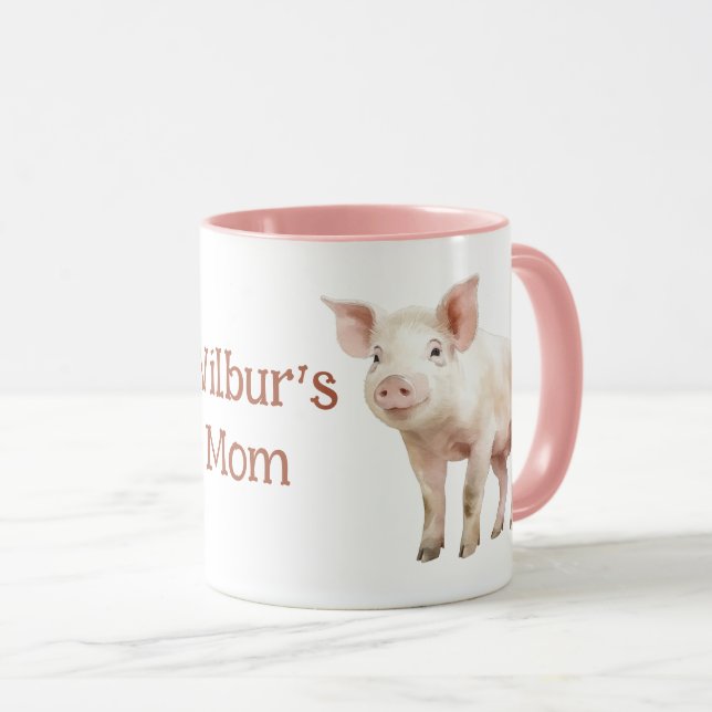 Piglet Watercolor Tasse (VorderseiteRechts)