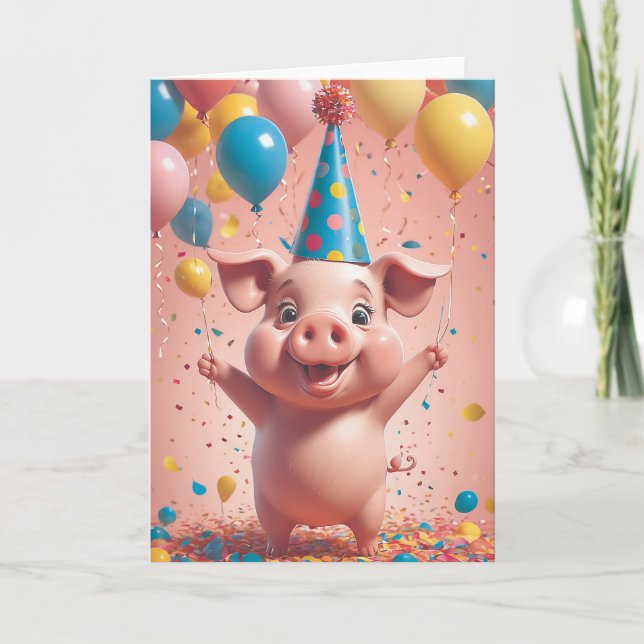Piglet's Sunny Day Out Karte (Vorderseite)