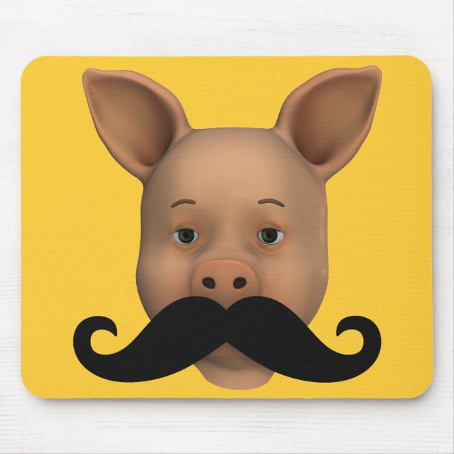 Pigment mit Mustache Mousepad (Vorne)