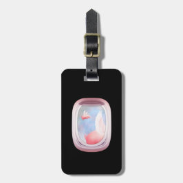 Pigs Flying Past Airplane Window Gepäckanhänger