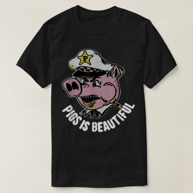 Pigs is Beautiful Pig Farmer T-Shirt (Design vorne)