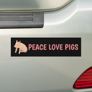 PIGS PIG LOVE BUMPER STICKERS AUTOAUFKLEBER