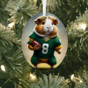 Pigskin-Profi: Der Meerschweinchen-Quarterback, Ornament Aus Metall