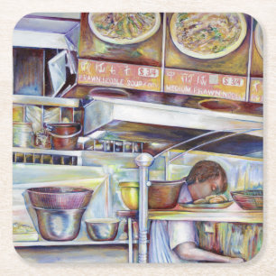 Pigtail Soup, Singapur Rechteckiger Pappuntersetzer