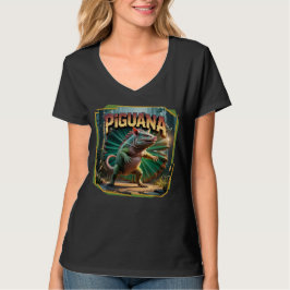 Piguana Illustration Combo Creature Funny T-Shirt