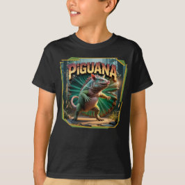 Piguana Illustration Combo Creature Funny T-Shirt