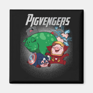 Pigvengers bauen Super Animal Hero Pig Liebhaber z Magnet