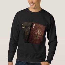 Pik-Ass-Spielkarten-Grafik-Sweatshirt Sweatshirt
