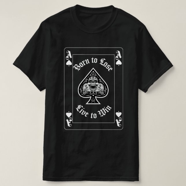 Pik-Ass Spielkarten-T-Shirt T-Shirt (Design vorne)