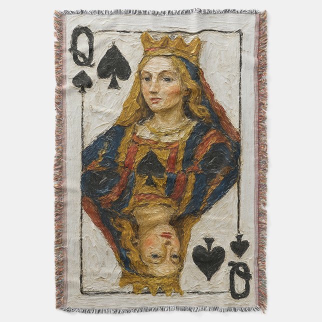 Pik-Dame Ölmalerei Decke (Vorderseite Vertikal)