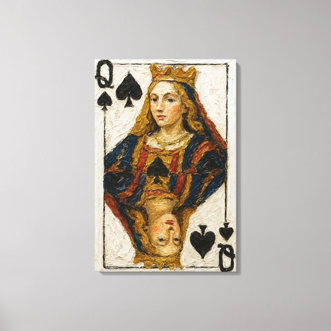 Pik-Dame Ölmalerei Leinwanddruck (Vorderseite)