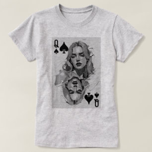 Pik-Dame Ölmalerei T-Shirt